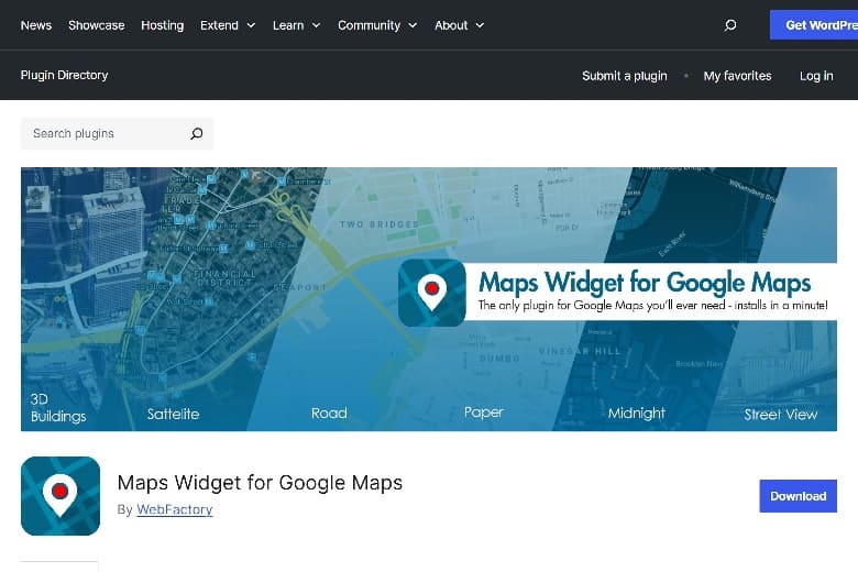 おすすめプラグイン④:Maps Widget for Google Maps